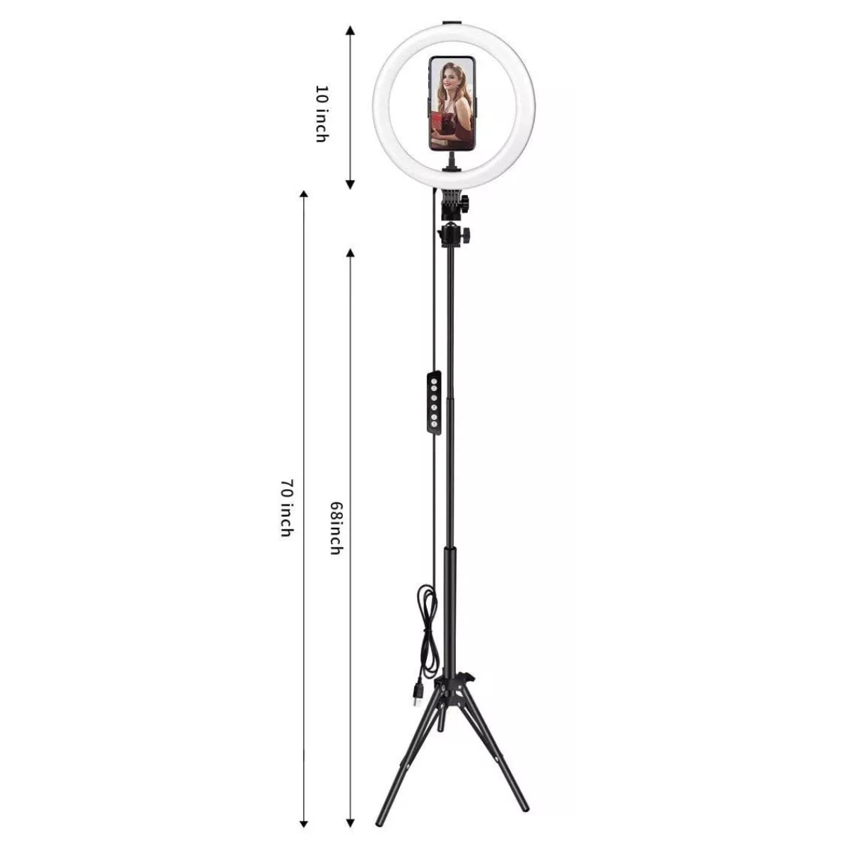 Aro de Luz LED 26 cm con Trípode 2.1 M (Envío gratis)